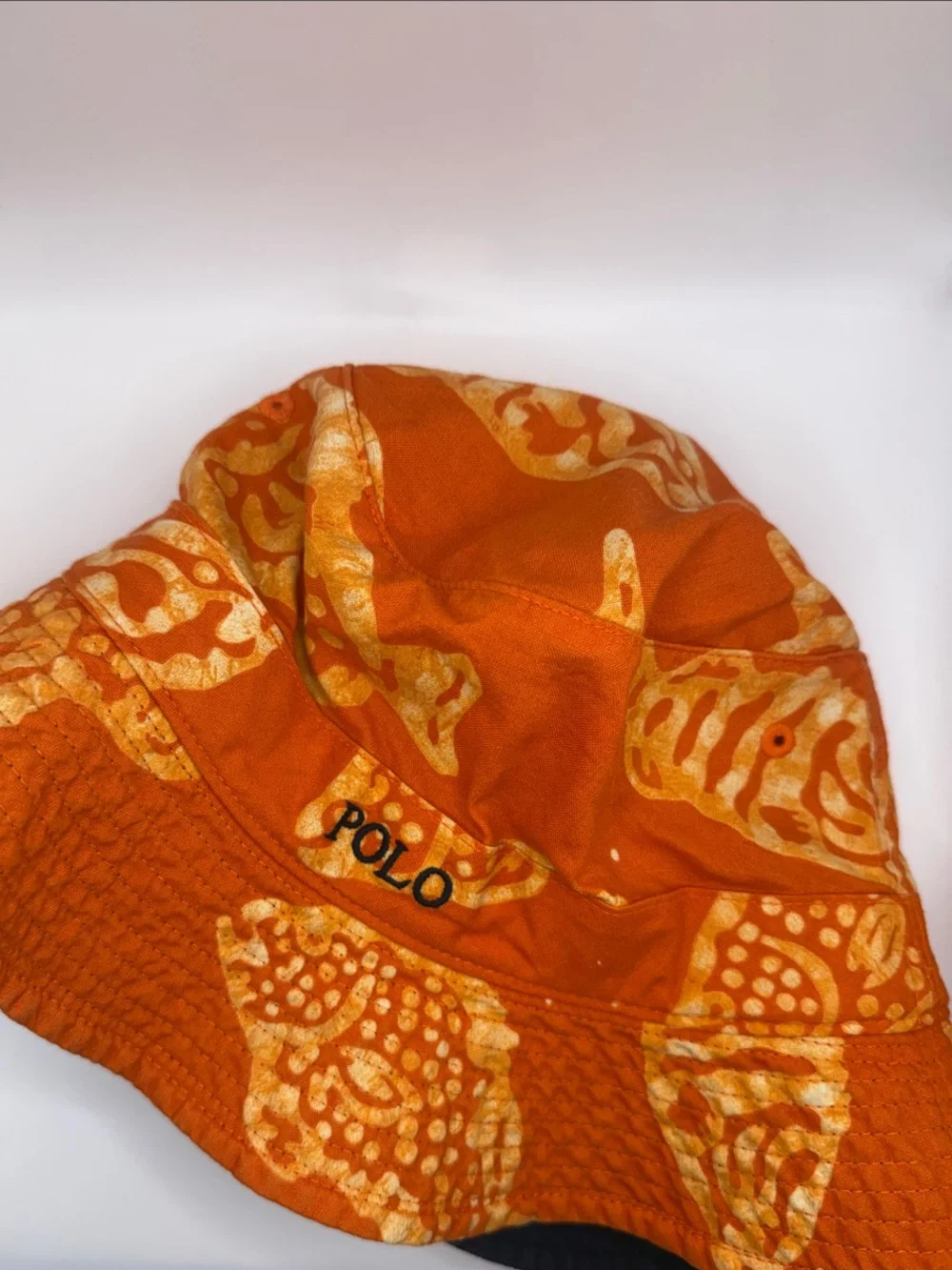 Polo by Ralph Lauren Orange and Yellow Tie-Dye Bucket Hat
